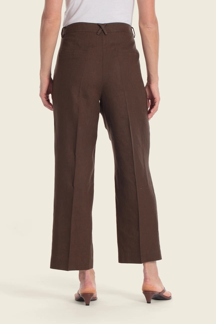 Broek met plooidetail