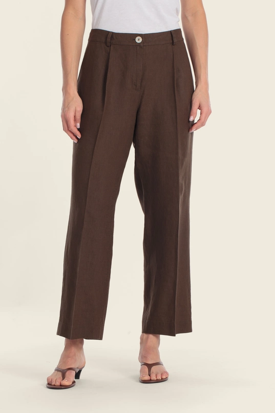 Broek met plooidetail