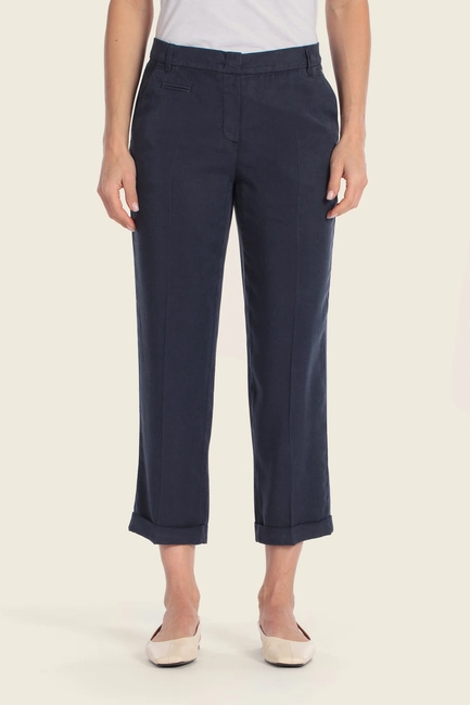 Cropped broek met omslag