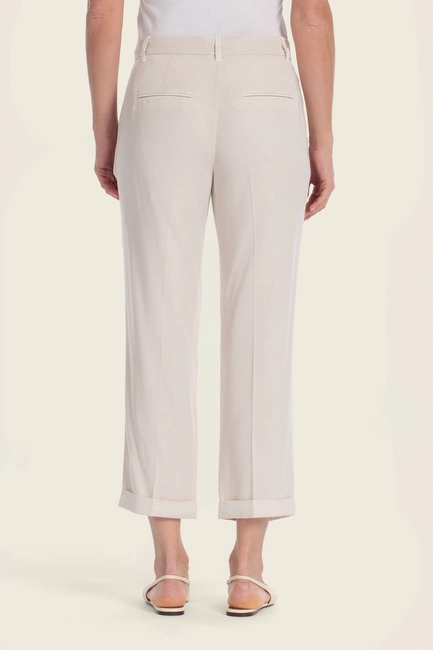 Cropped broek met omslag
