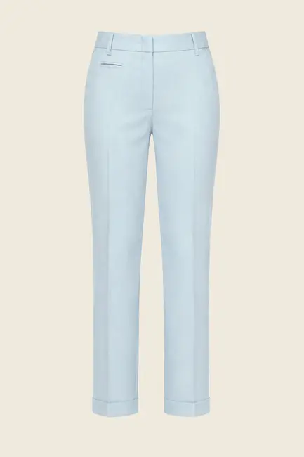 Cropped broek met omslag