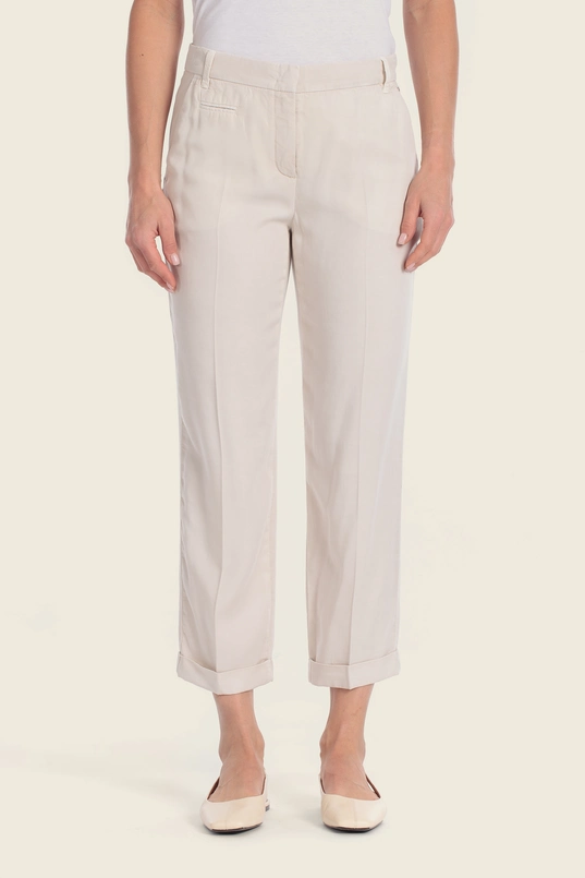Cropped broek met omslag