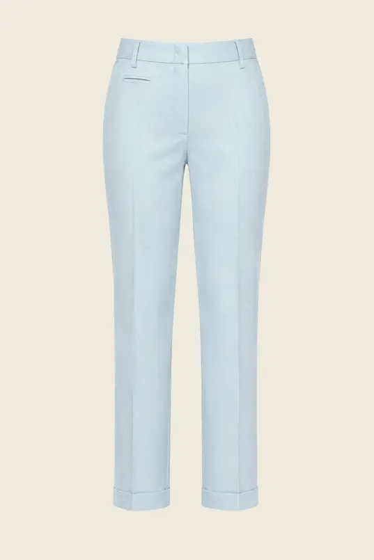 Cropped broek met omslag