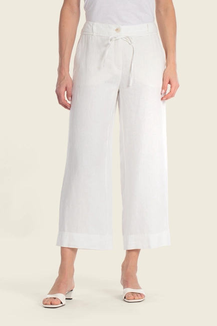 Cropped wide leg broek