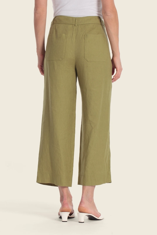 Cropped wide leg broek