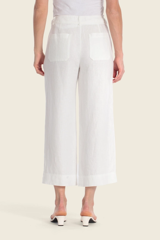 Cropped wide leg broek