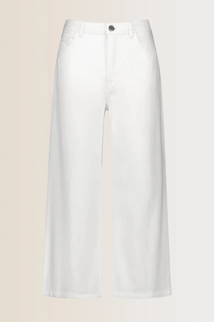 Cropped wide leg jeans