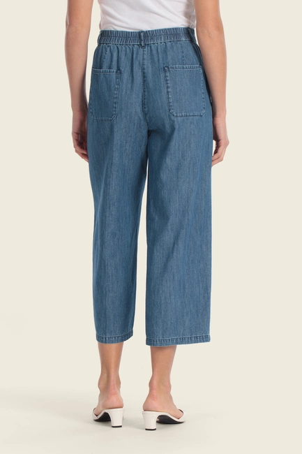 Culotte broek met wijde pijpen