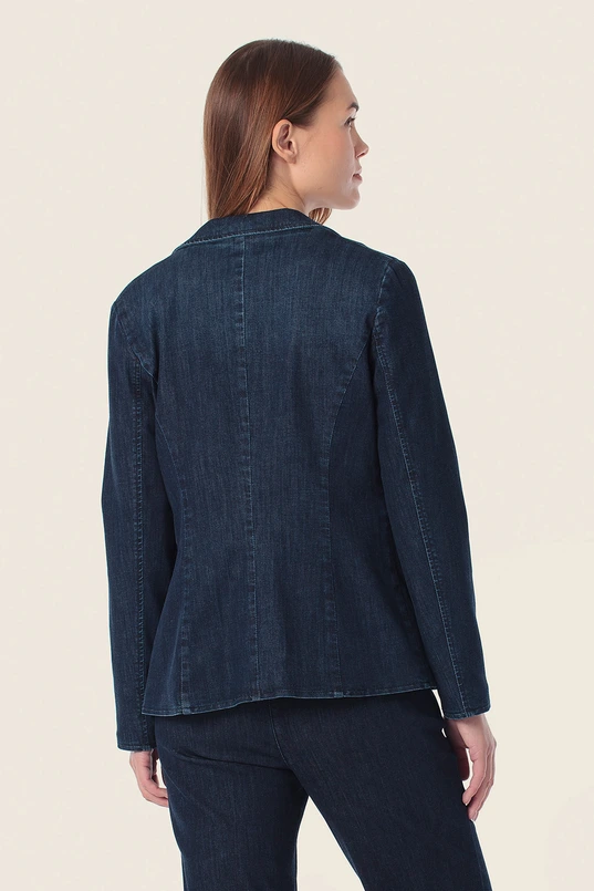 Denim blazer met stretch