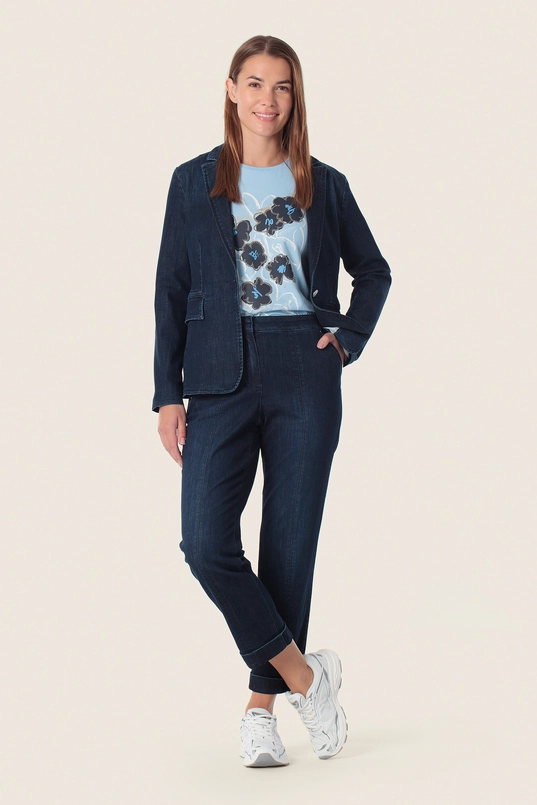 Denim blazer met stretch