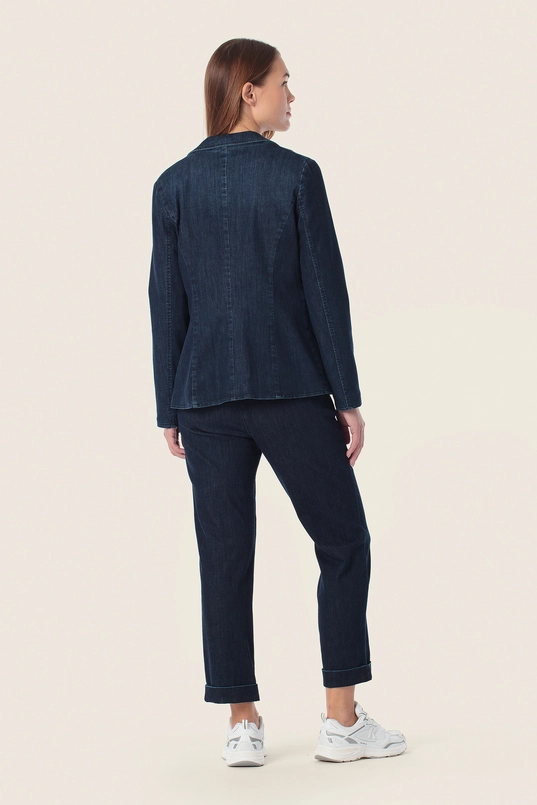 Denim blazer met stretch