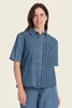 Denim blouse met patchwork