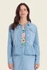 Denim jasje met peplum