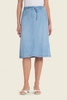 Denim rok met elastische taille