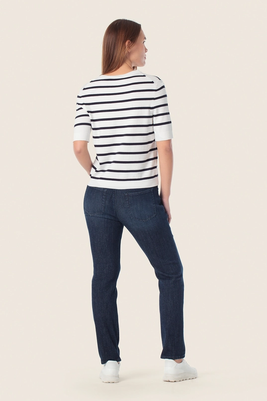 Gestreept fijngebreid shirt