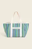 Gestreepte shopper