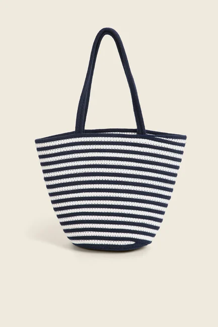 Gestreepte shopper