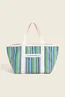 Gestreepte shopper