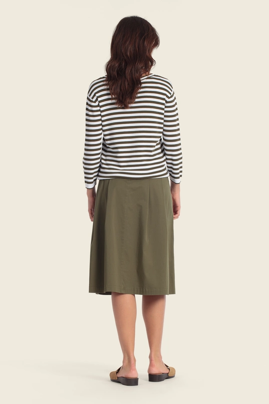 Gestreepte top met applicatie