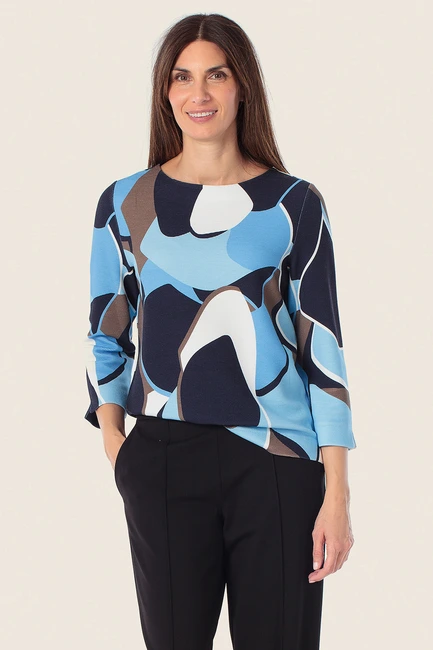 Grafisch shirt met 3/4-mouwen