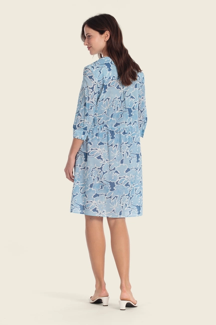 Jurk met abstract bloemendessin