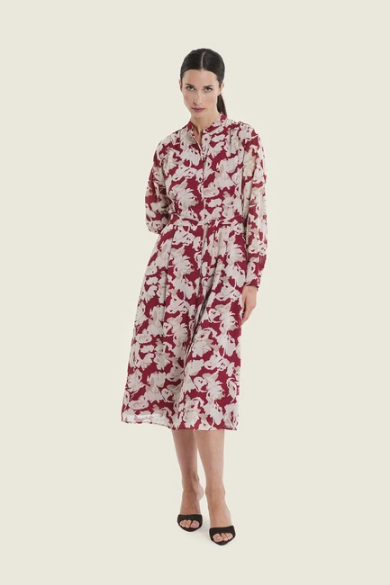 Jurk met bloemenprint en ceintuur
