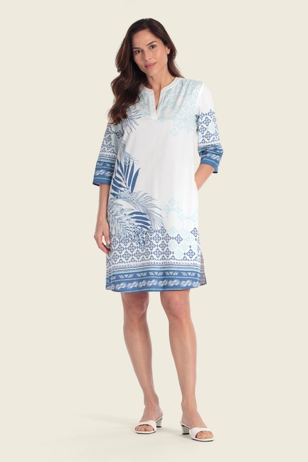 Jurk met botanisch dessin