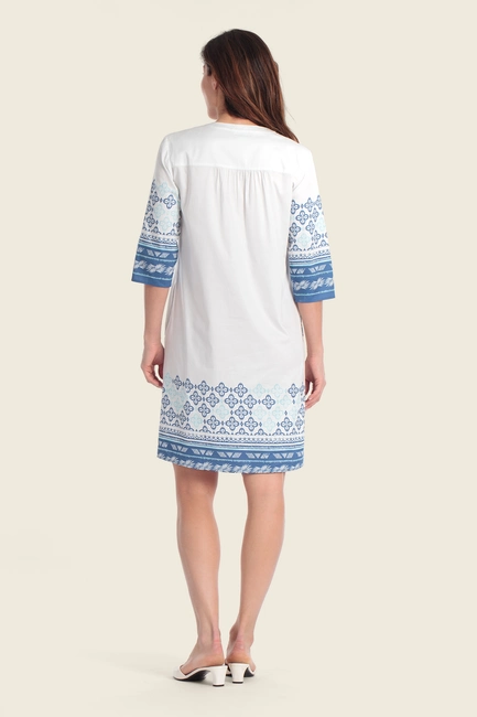 Jurk met botanisch dessin