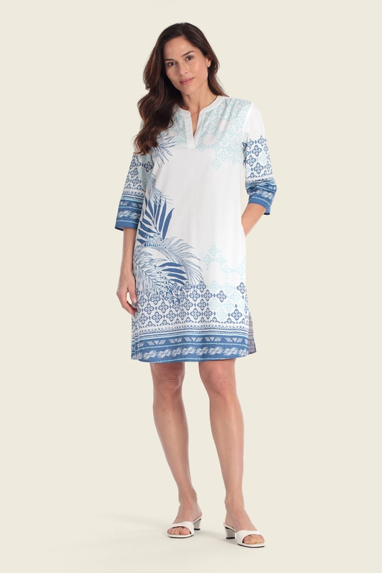 Jurk met botanisch dessin