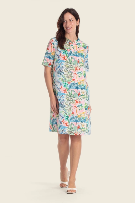 Jurk met tropische print