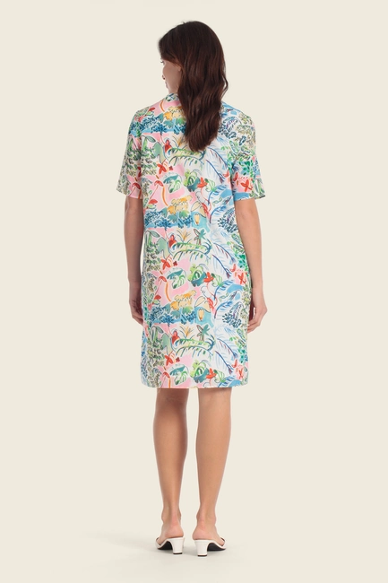 Jurk met tropische print