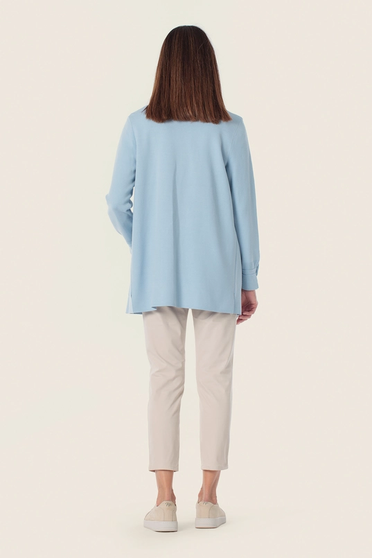 Lang vest met manchetdetail