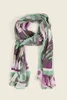 Lichte shawl met grafische print