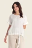 Linnenlook top met strikdetail