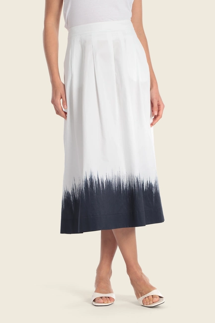 Midi-rok met dip-dye effect