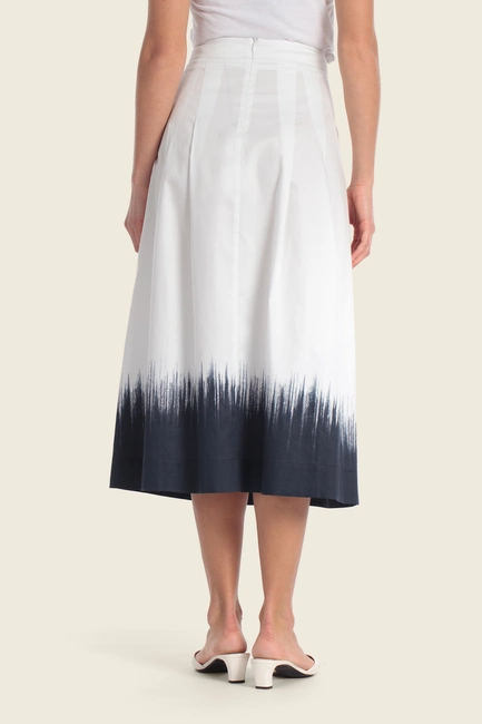 Midi-rok met dip-dye effect