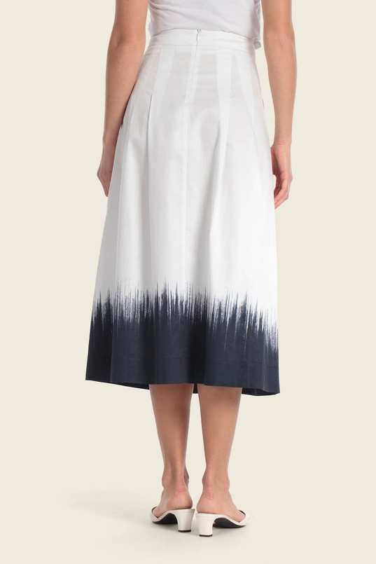 Midi-rok met dip-dye effect