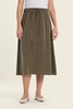 Midi rok met elastische taille