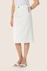 Midi rok met sierknopen