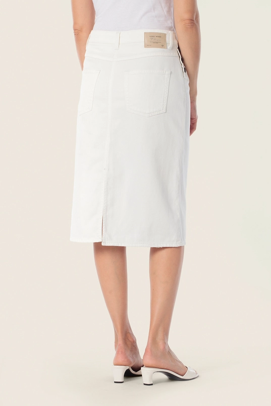 Midi rok met sierknopen
