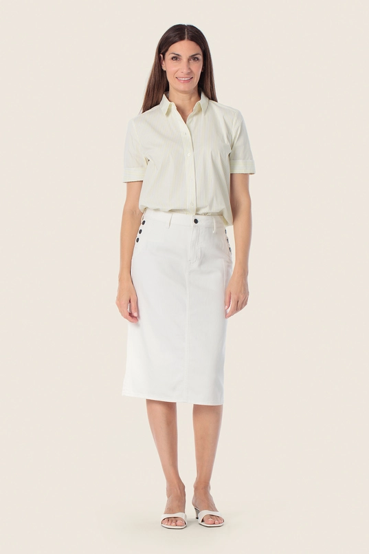 Midi rok met sierknopen