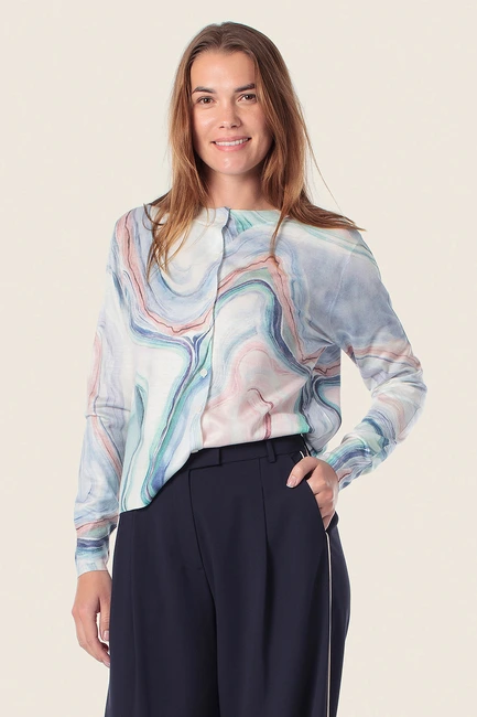 Pastel marmerprint vest
