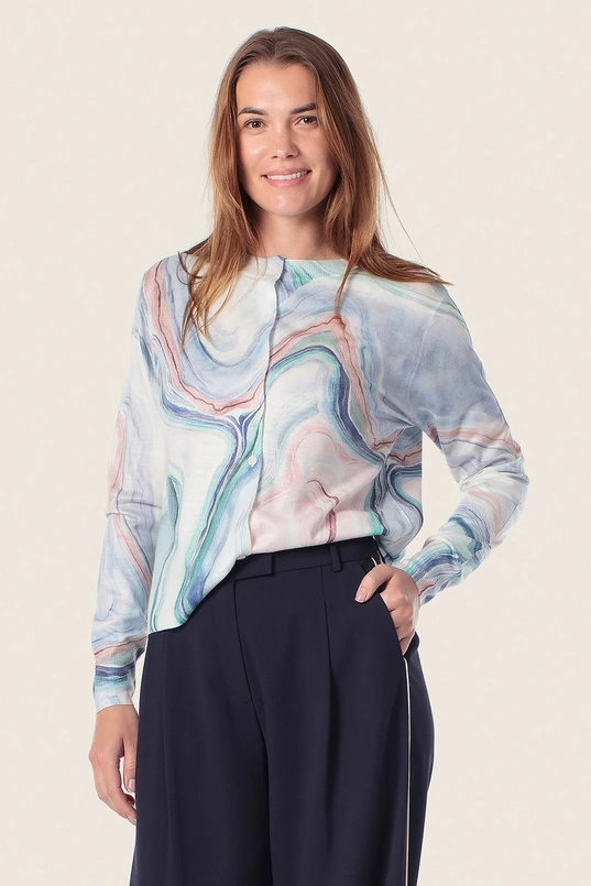 Pastel marmerprint vest