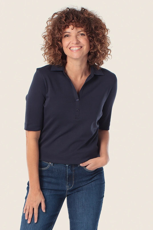 Poloshirt met open kraag