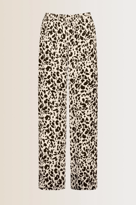 Print broek met wide leg