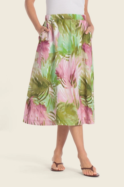 Rok met tropisch dessin