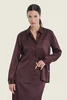 Satijnen blouse met bloemendetail