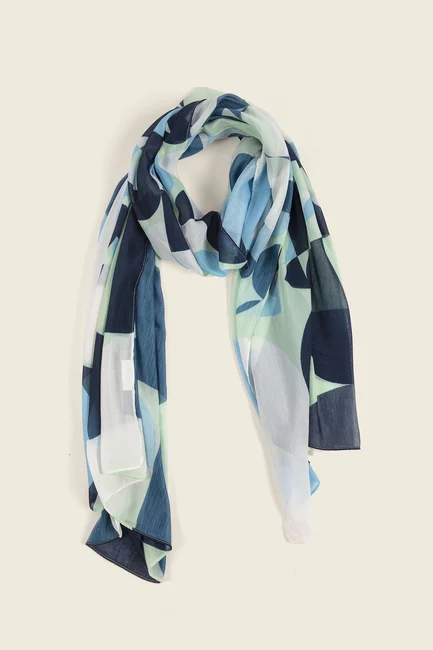 Shawl met grafisch dessin
