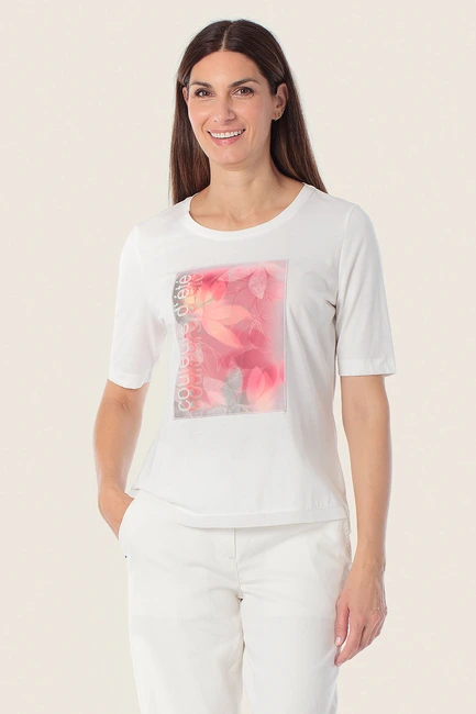 Shirt met bladprint