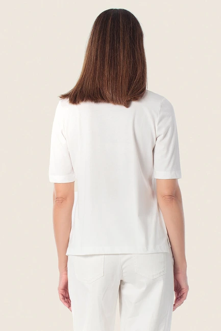 Shirt met bladprint